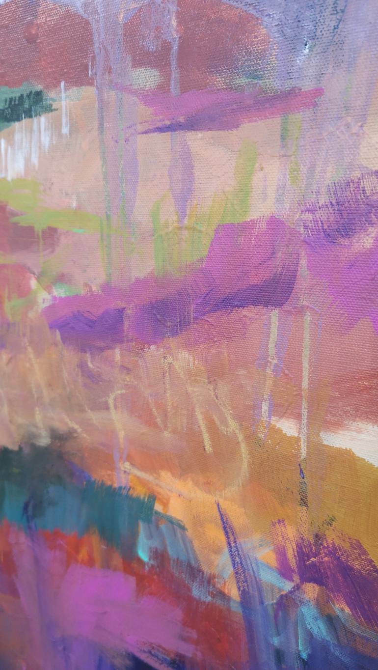 Original Abstract Garden Painting by Alena Reit