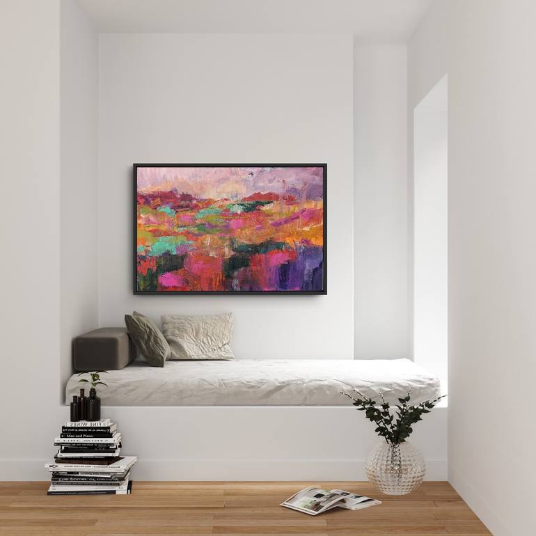 Original Abstract Garden Painting by Alena Reit