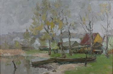 Original Impressionism Landscape Painting by Yevhenii Fedorenko