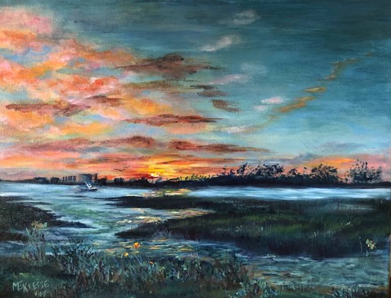 Aransas Marshes Painting by Mary Klesse | Saatchi Art