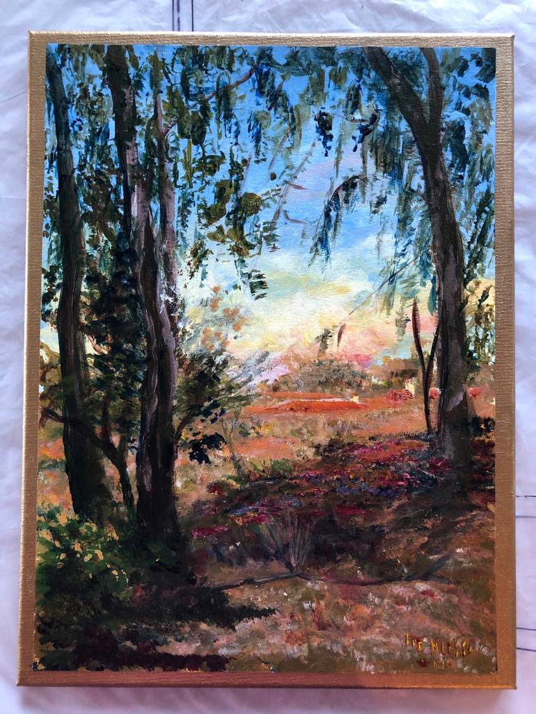 Original Expressionism Landscape Painting by Mary Klesse