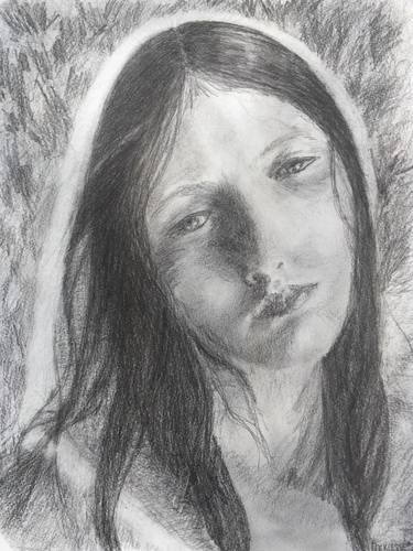 Original Expressionism Portrait Drawings by Mary Klesse