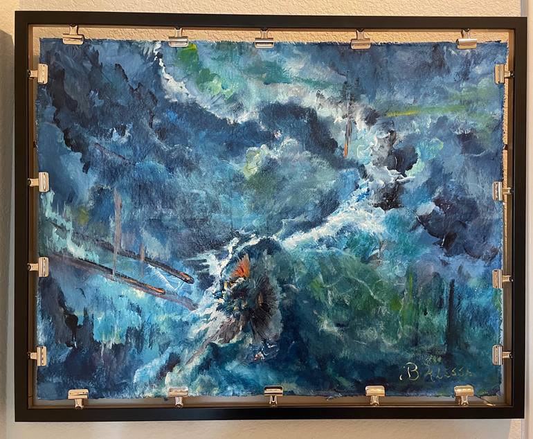 Original Abstract Expressionism Abstract Painting by M E Klesse
