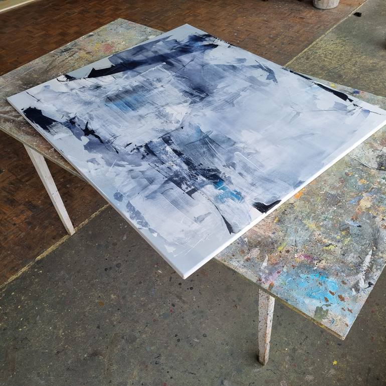 Original Abstract Expressionism Abstract Painting by Plamen Bibeschkov