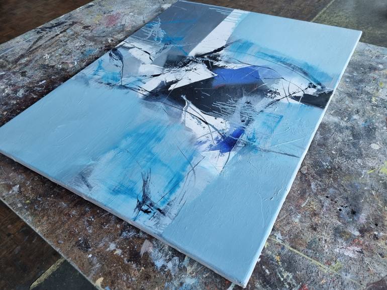 Original Abstract Expressionism Abstract Painting by Plamen Bibeschkov