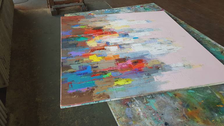 Original Abstract Landscape Painting by Plamen Bibeschkov