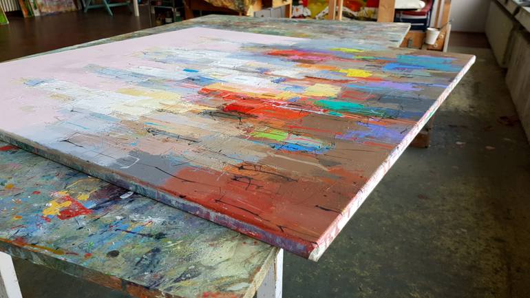 Original Abstract Landscape Painting by Plamen Bibeschkov