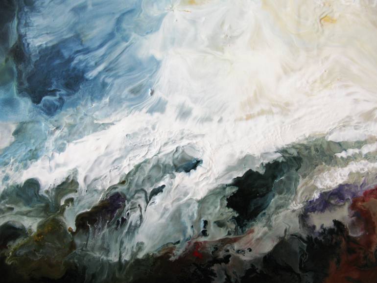 Original Abstract Seascape Painting by Susana F Blanco