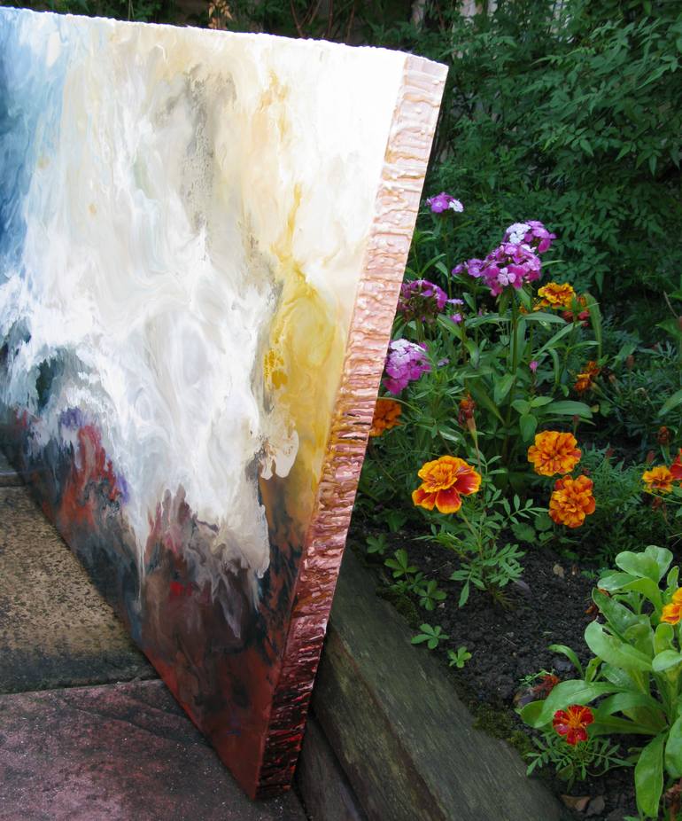 Original Abstract Seascape Painting by Susana F Blanco