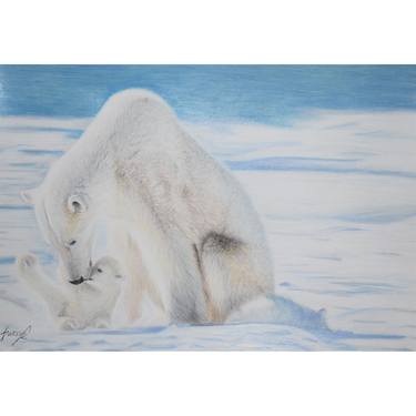 Facing Extinction - Polar Bear with Cubs thumb
