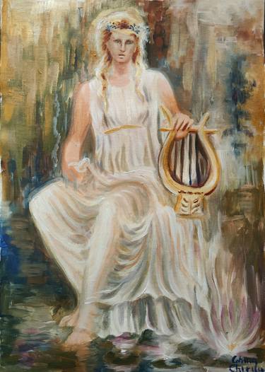 Sappho and her lydian lyre thumb