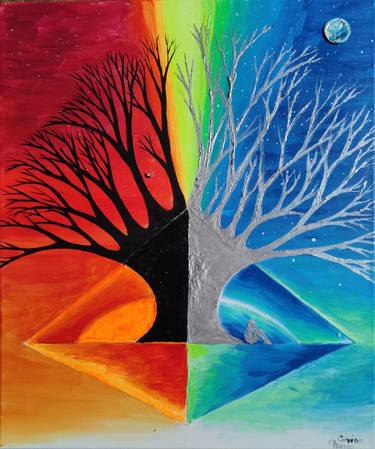 Print of Modern Tree Paintings by Corina Chirila