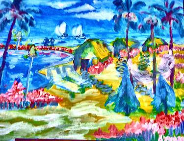 Print of Seascape Paintings by Ayyappadas Kcme