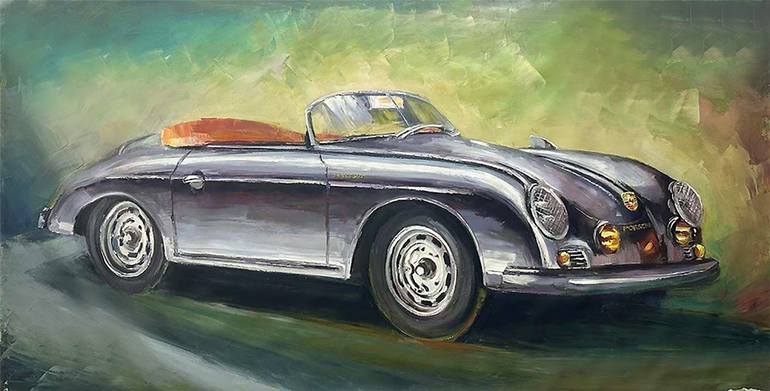 Original Car Painting by Tuncay Bolat