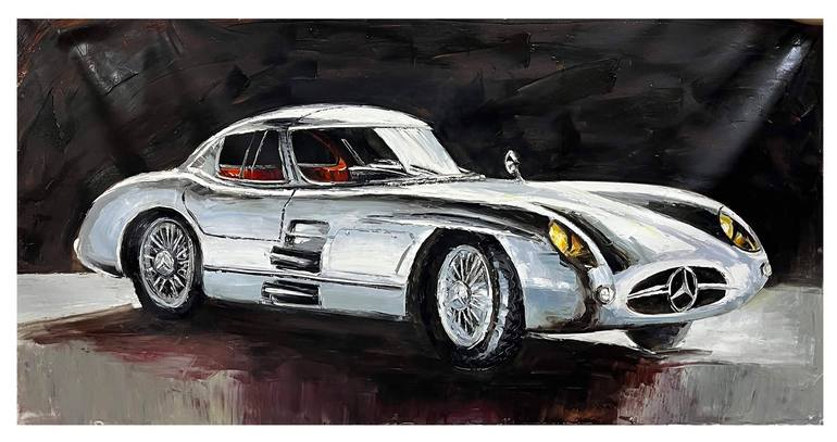 Original Pop Art Car Painting by Tuncay Bolat