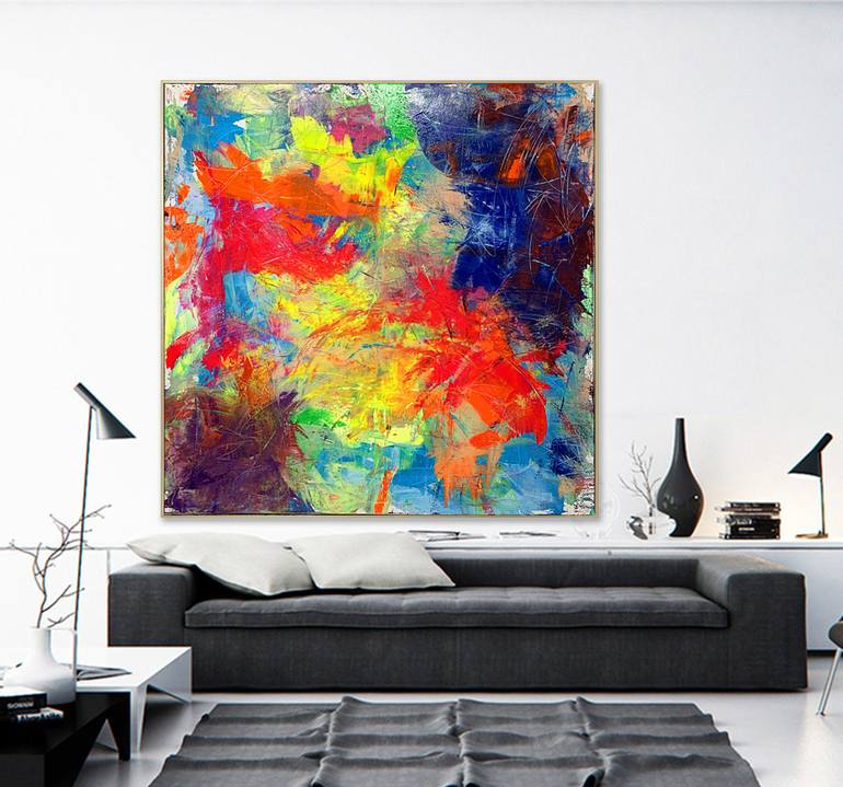 Original Abstract Expressionism Abstract Painting by Tuncay Bolat