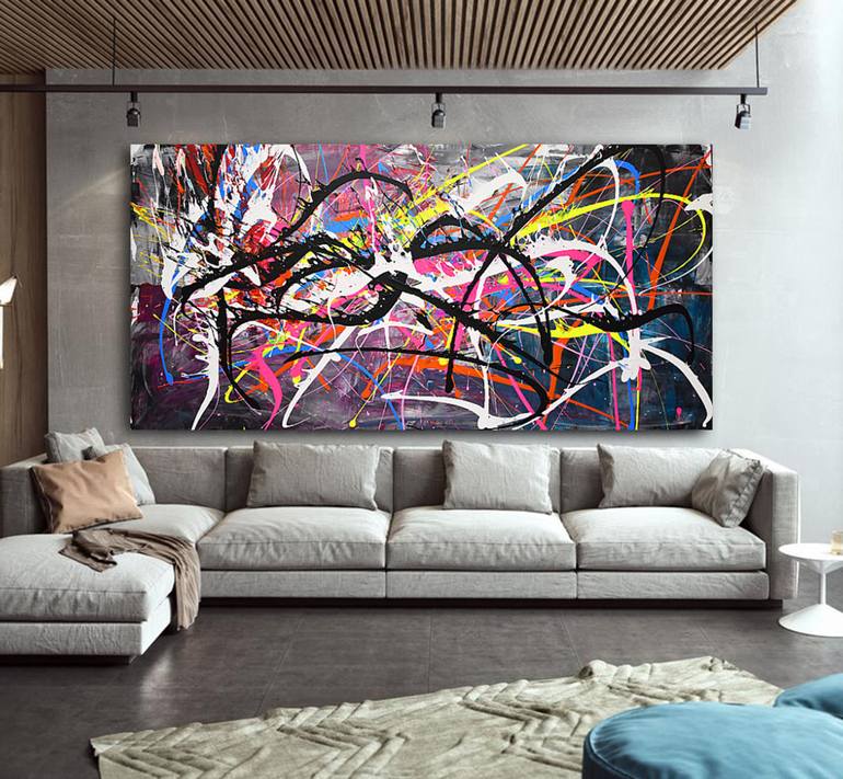 Original Pop Art Abstract Painting by Tuncay Bolat