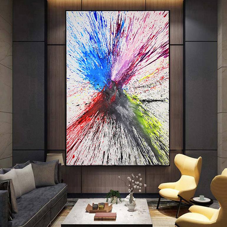 Original Pop Art Abstract Painting by Tuncay Bolat