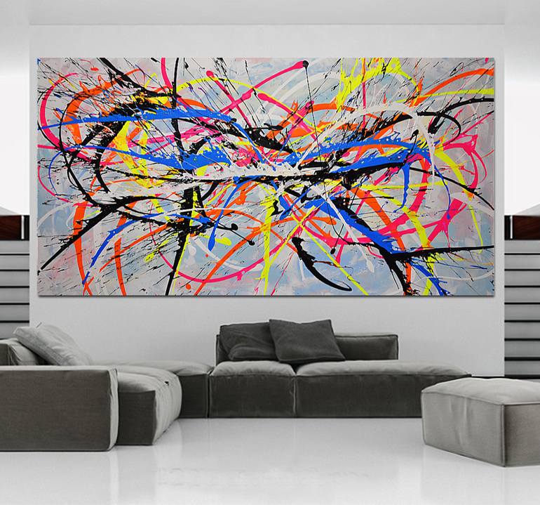 Original Pop Art Abstract Painting by Tuncay Bolat