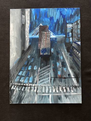 Print of Cubism Cities Paintings by David Cojocaru
