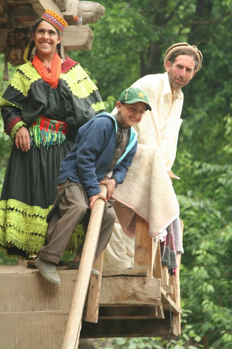 A kalash Family in a rainy day - Print