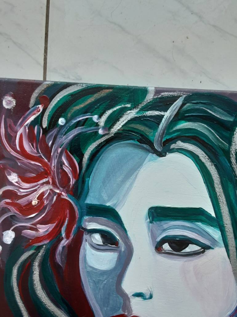 Original Figurative Women Painting by Zigou Beni