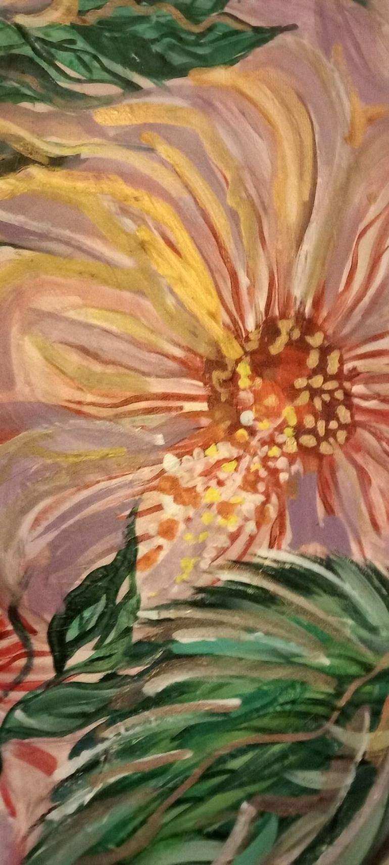 Original Contemporary Floral Painting by zigou beni