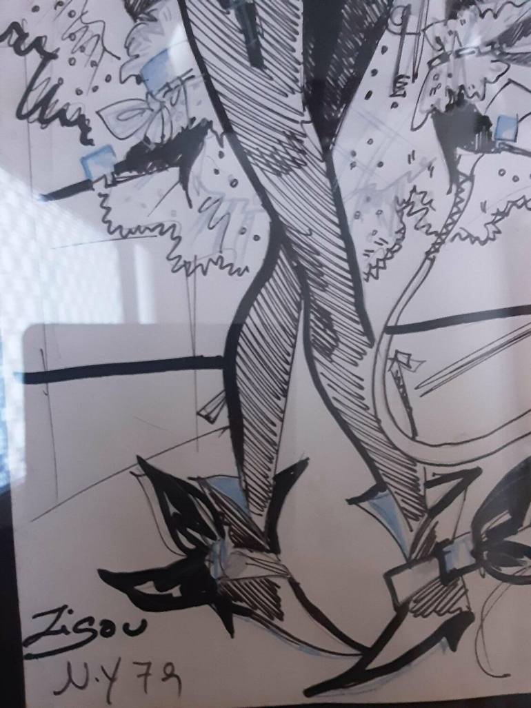 Original Figurative Women Drawing by Zigou Beni