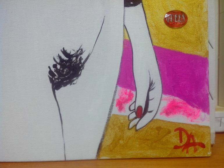 Original Pop Art Erotic Painting by Dariya Afanasyeva