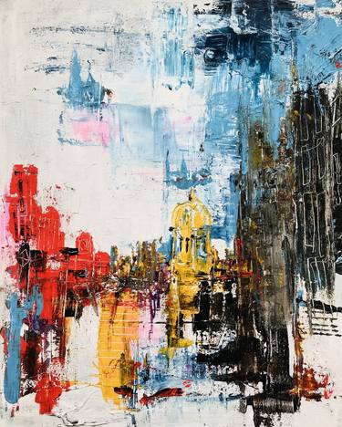 Original Abstract Architecture Paintings by Neil Whitehead