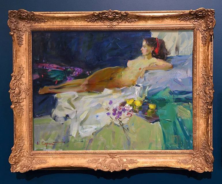 Original Impressionism Nude Painting by Serhii Kovalenko