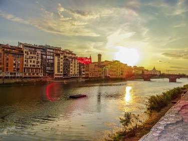 Sunset in Florence - Ponte Santa Trinita thumb