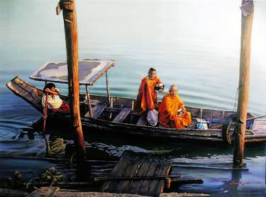 Print of Figurative Ship Paintings by Lawrence Lynn