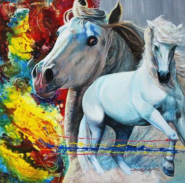 Original Horse Paintings by Lawrence Lynn
