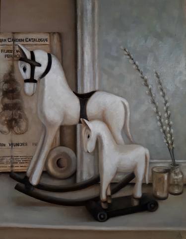 Print of Fine Art Horse Paintings by Angelia Lasnaia