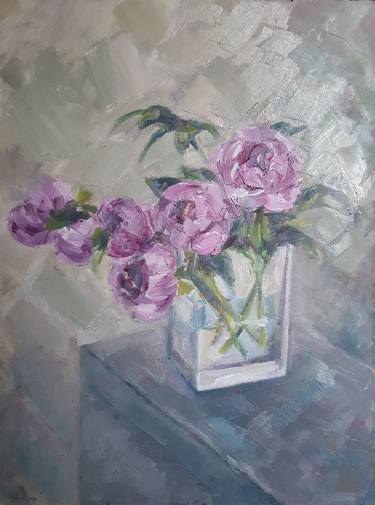 Original painting "Bouquet peonies" thumb