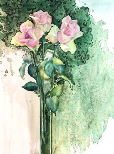 Original Art Nouveau Botanic Painting by Svetlana Catif-Filonova