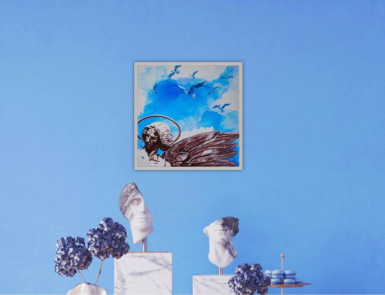 Original Art Deco Classical Mythology Painting by Svetlana Catif-Filonova