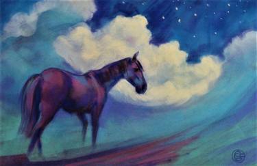 Original Figurative Horse Drawings by Svetlana Catif-Filonova