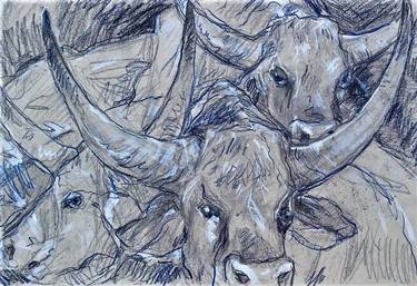 Original Expressionism Animal Drawings by Svetlana Catif-Filonova