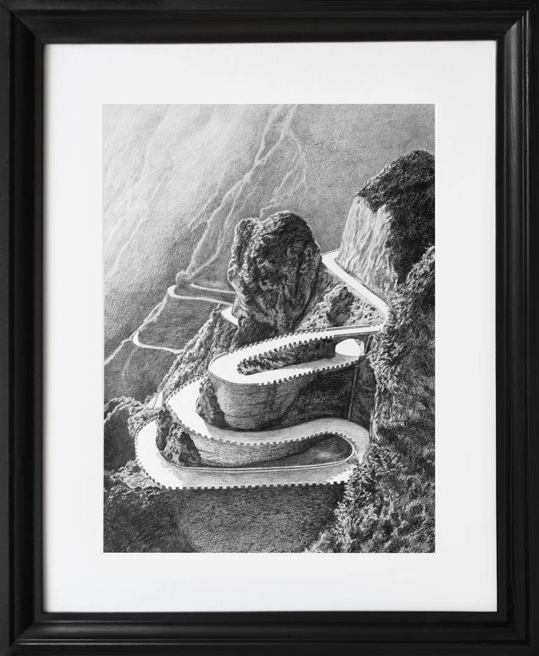 Original Black & White Landscape Drawing by Javier Ramos Julián