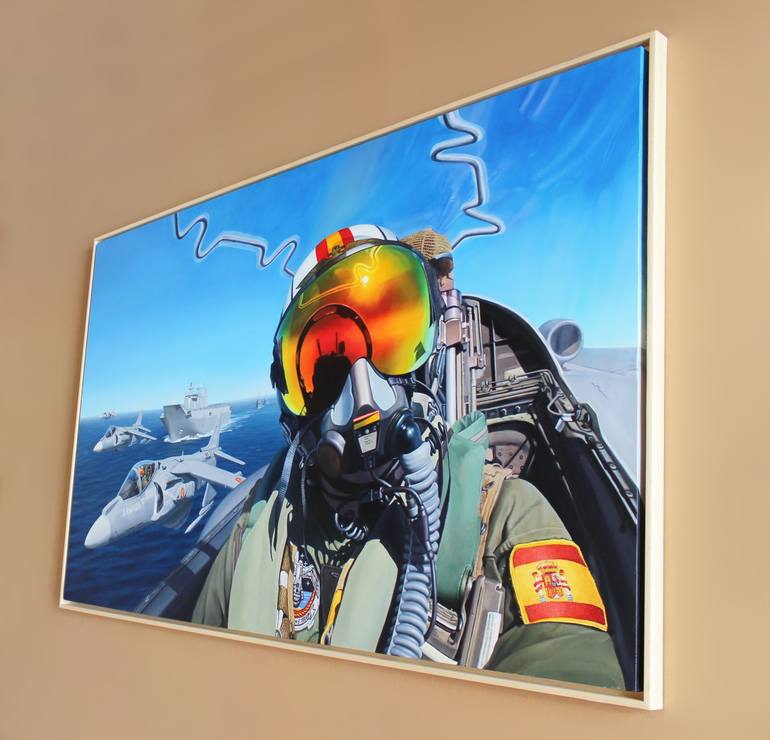 Original Photorealism Transportation Painting by Javier Ramos Julián