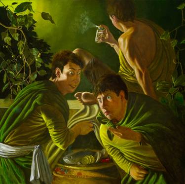 Lugubrious Fragrance - 48 in x 48 in, Oil on panel thumb