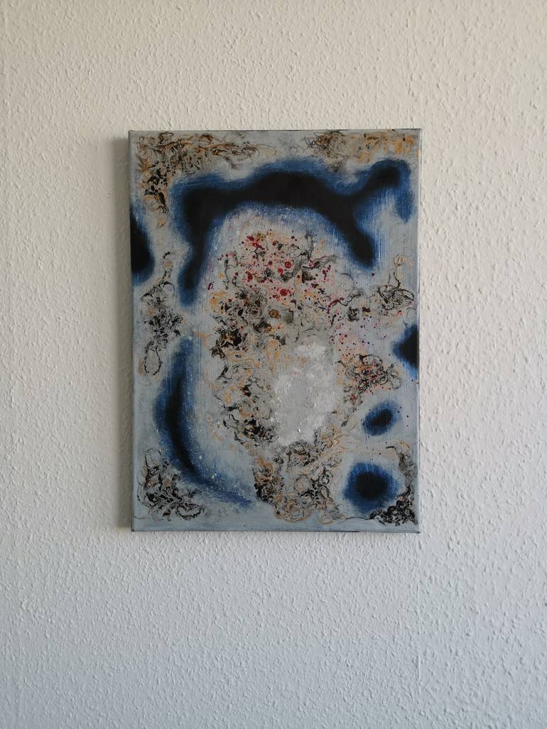Original Abstract Expressionism Aerial Painting by Lynda R Stevens