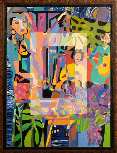 Original Cubism Celebrity Painting by Sandi Badash