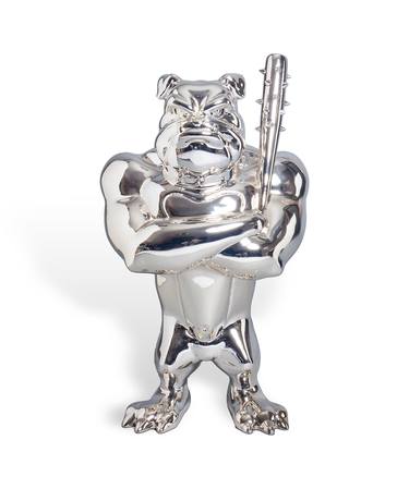 Boss Dog sculpture silver thumb