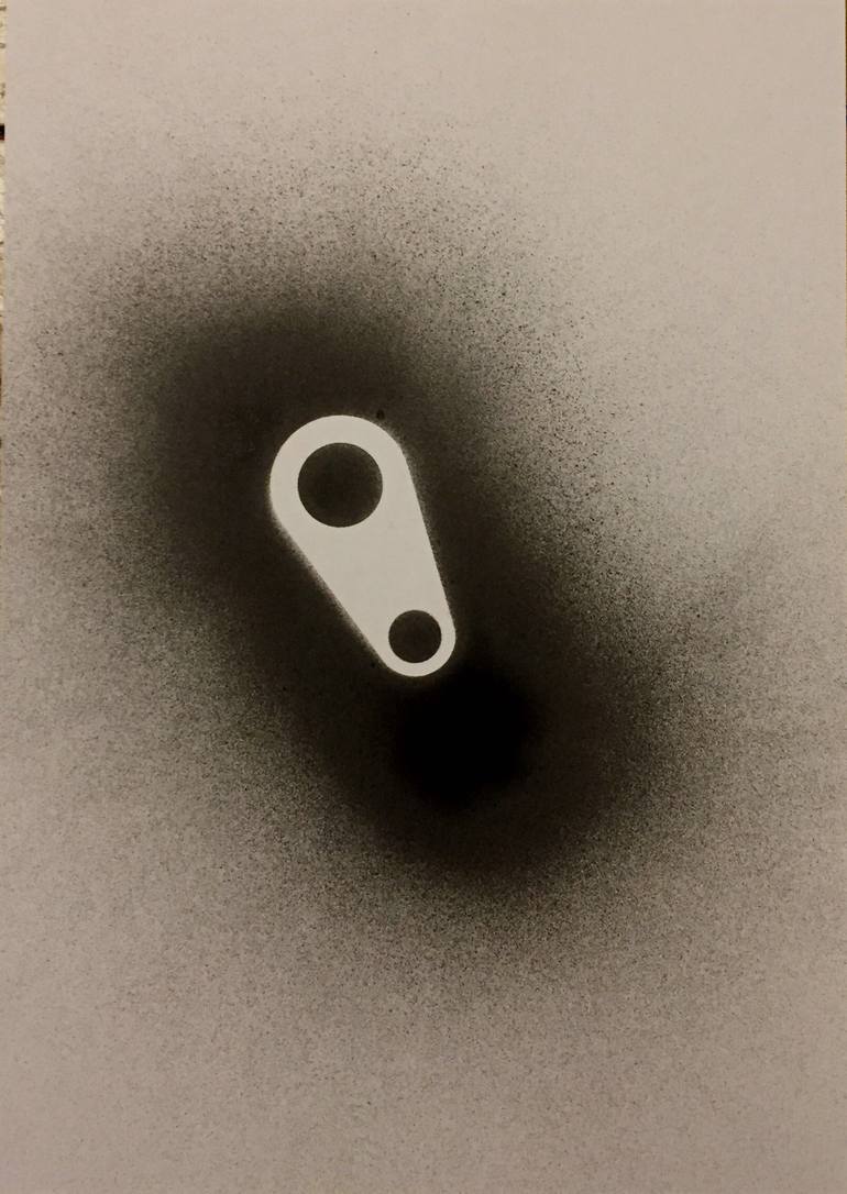 Spray Painted Negative Of Industrial Mechanical Part 2
