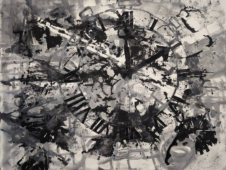 Original Time Painting by Carina Kemelmajer  Abstract Art on Canvas  Time