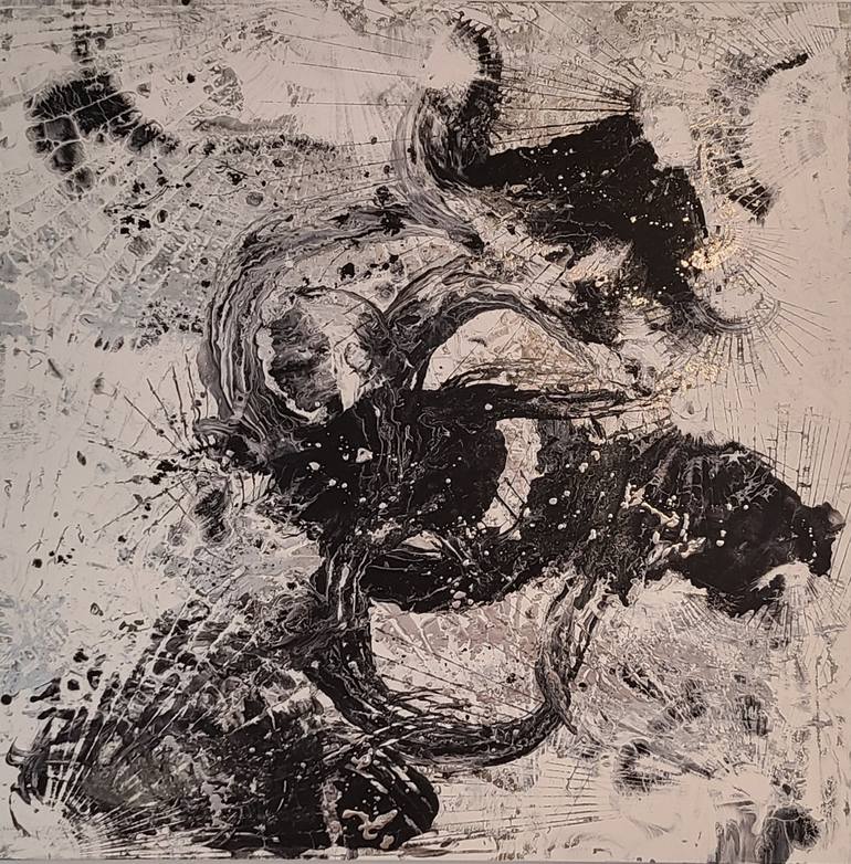 Original Abstract Expressionism Abstract Paintings by Carina Kemelmajer