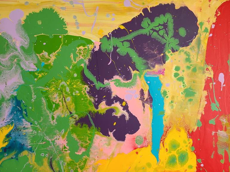 Original Abstract Expressionism Abstract Painting by Carina Kemelmajer